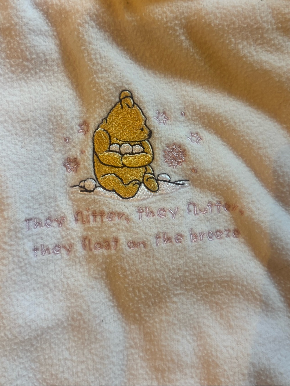 Vintage Disney Classic Pooh Pink Hooded Baby Bunting One Size